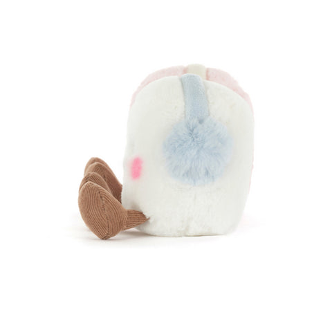 JELLYCAT AMUSEABLE TOASTIE PINK AND WHITE MARSHMALLOWS