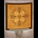 The Porcelain Garden Celtic Cross Curved Nightlight