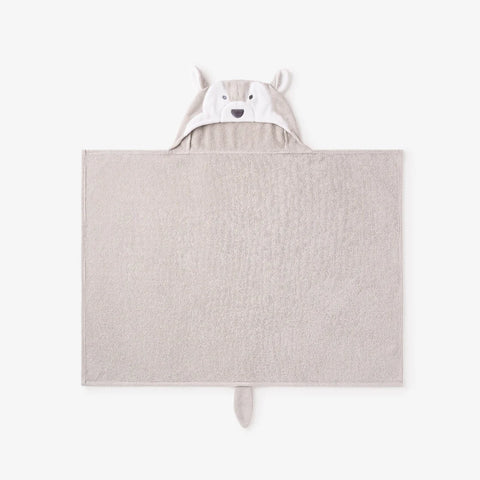Elegant Baby Gray Wolf Hooded Bath Wrap