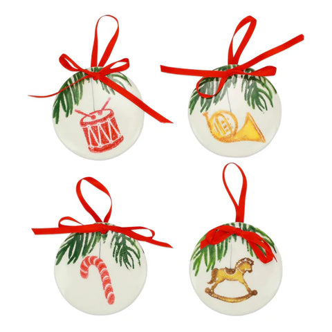 Vietri Nutcrackers Assorted Ornaments - Set Of 4