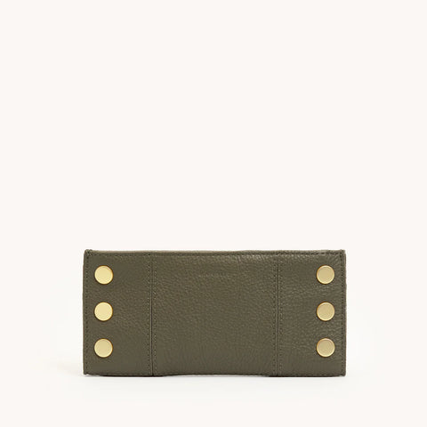 Hammitt 110 North Olive/Brushed Gold Leather Wallet