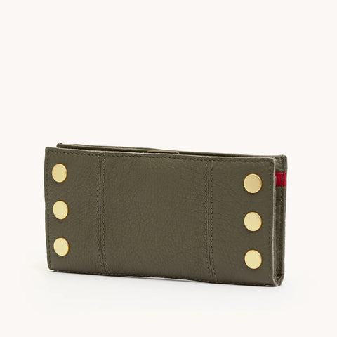 Hammitt 110 North Olive/Brushed Gold Leather Wallet