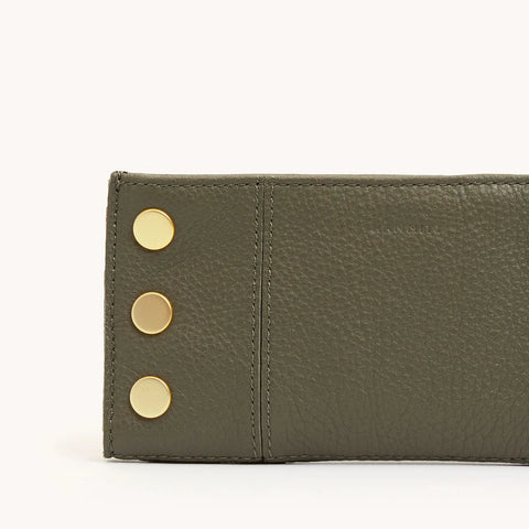 Hammitt 110 North Olive/Brushed Gold Leather Wallet