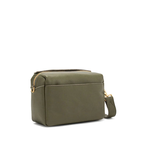 Hammitt Evan Small Olive/Brushed Gold Leather Crossbody