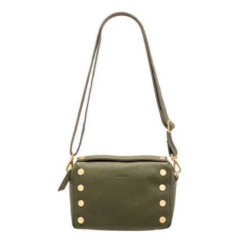 Hammitt Evan Small Olive/Brushed Gold Leather Crossbody