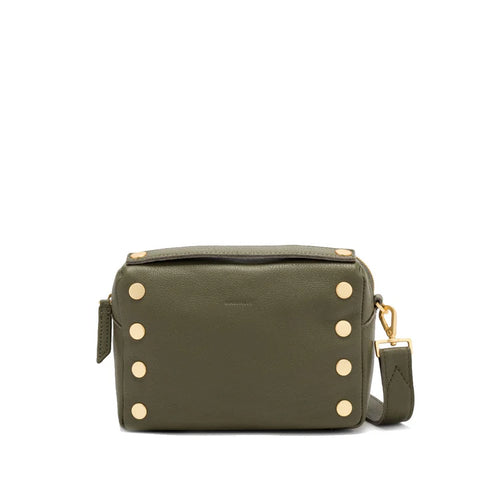 Hammitt Evan Small Olive/Brushed Gold Leather Crossbody