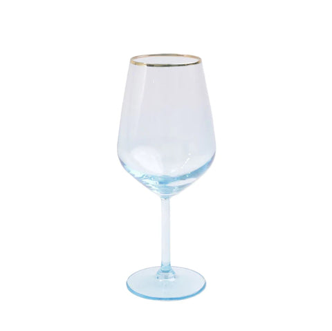 Vietri Turquoise Rainbow Wine Glass