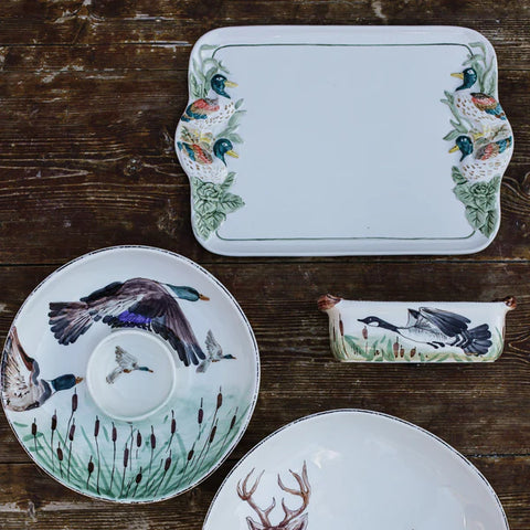 Vietri Wildlife Mallard Rectangular Platter