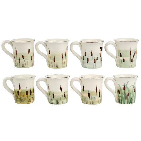 Vietri Wildlife Assorted Mugs - Set Of 8