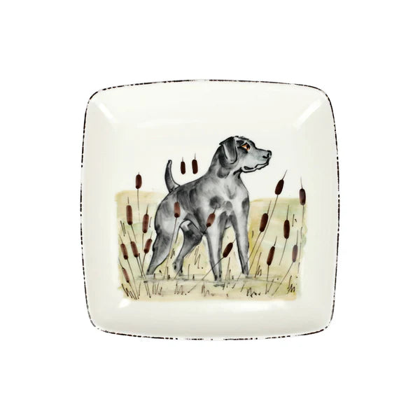 Vietri Wildlife Hunting Dog Platter