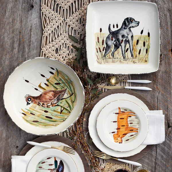 Vietri Wildlife Hunting Dog Platter - Thumbnail 2