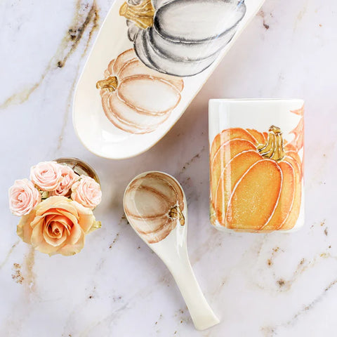 Vietri Pumpkins Utensil Holder
