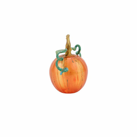 Vietri Pumpkins Figural Orange Glass Pumpkin