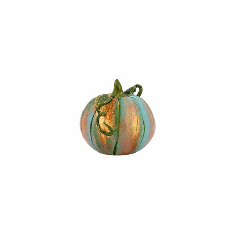 Vietri Pumpkins Figural Blue Glass Pumpkin