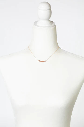 ANNE VAUGHAN DECADENCE 15-17" CHOCOLATE MOONSTONE SIMPLE BAR NECKLACE