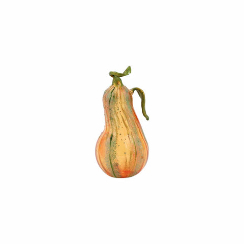 Vietri Pumpkins Figural Amber Glass Gourd