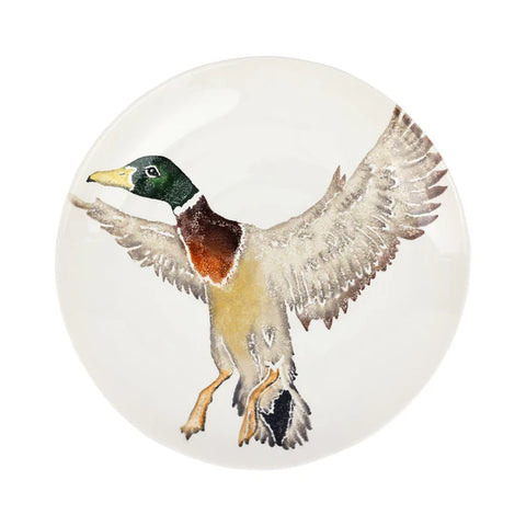 NEW Vietri Cacciatore Mallard Round Shallow Bowl