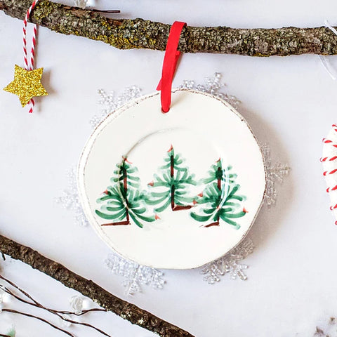 Vietri Lastra Holiday Round Ornament