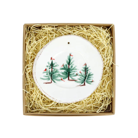 Vietri Lastra Holiday Round Ornament