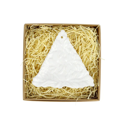 Vietri Lastra Holiday White Figural Ornament