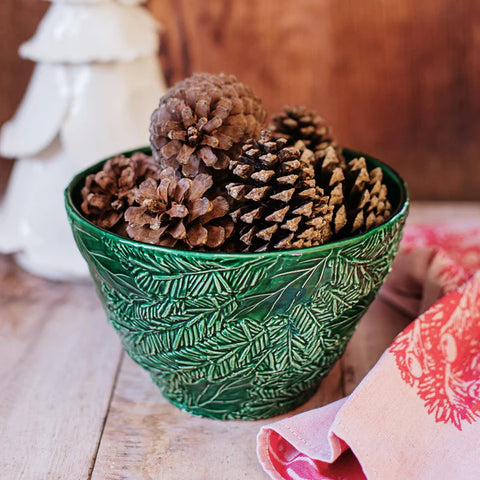 NEW Vietri Lastra Holiday Green Figural Small Deep Bowl