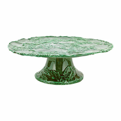 NEW Vietri Lastra Holiday Green Figural Cake Stand
