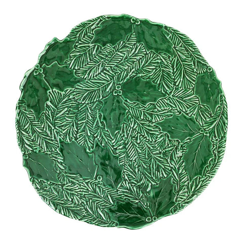 NEW Vietri Lastra Holiday Green Figural Cake Stand