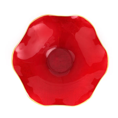 NEW Vietri Holiday Glass Medium Serving Bowl