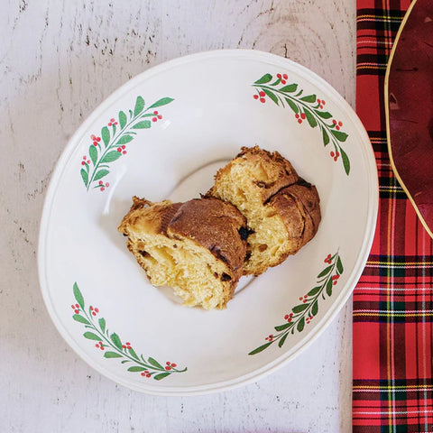 NEW Vietri Aria Holiday Shallow Oval Bowl