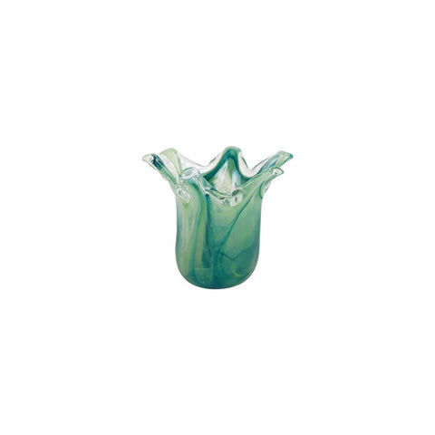 Vietri Onda Glass Green Petite Vase