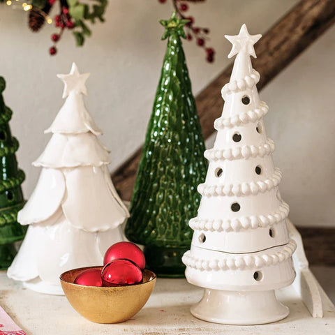 NEW Vietri Foresta Green Large Hammered Tree