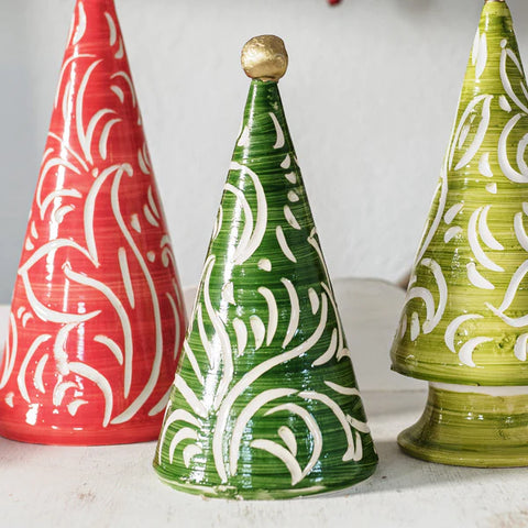 NEW Vietri Foresta Green Scroll Tree