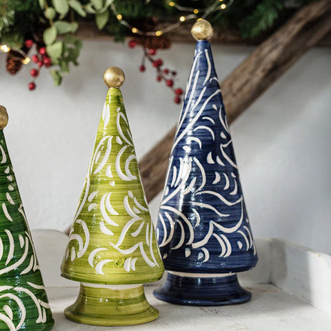 NEW Vietri Foresta Blue Scroll Tree