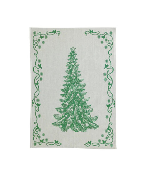 NEW Vietri Strofinaccio Green Tree Dish Towels - Set Of 2