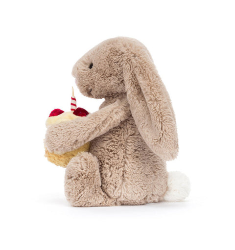 JELLYCAT BASHFUL BEIGE BIRTHDAY BUNNY