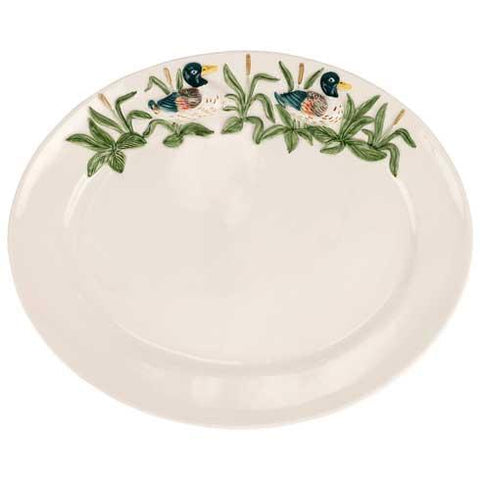 NEW Vietri Wildlife Mallard Large Oval Platter