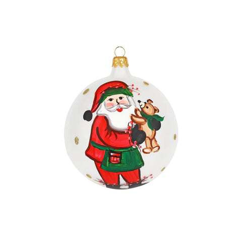 NEW Vietri Old St. Nick Teddy Bear Ornament
