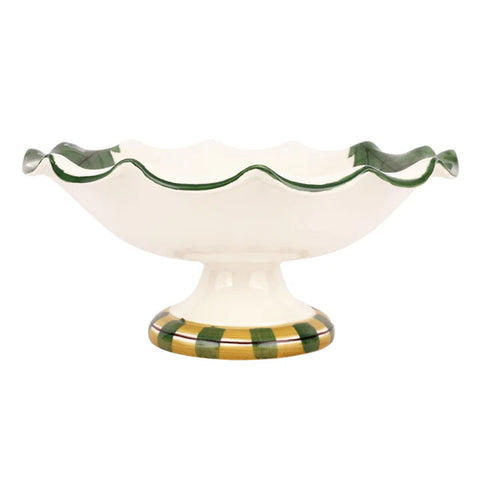 NEW Vietri Old St. Nick Pedestal Fruit Bowl