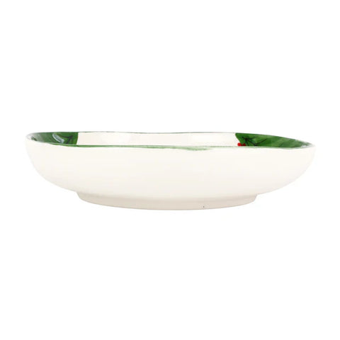 NEW Vietri Old St. Nick Shallow Bowl With Apple Basket