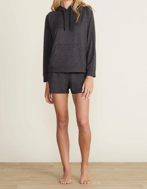 Barefoot Dreams Malibu Collection® Butterchic Hoodie - Heathered Carbon
