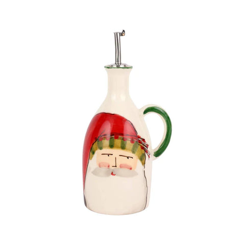 NEW Vietri Old St. Nick Handled Olive Oil Bottle