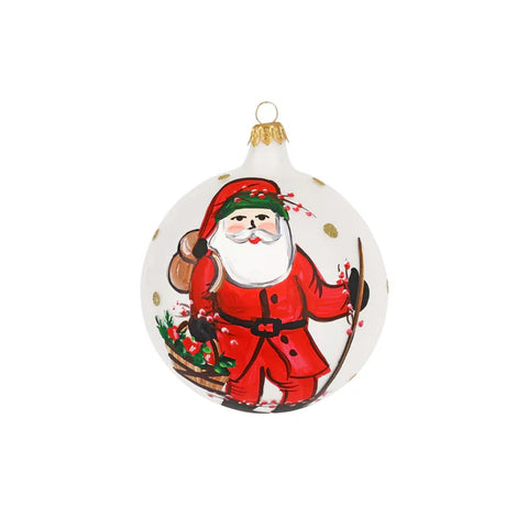 NEW Vietri Old St. Nick Apple Basket Ornament