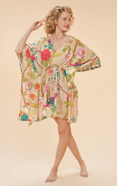 Powder Beach Cover Up - Tropical Flora & Fauna, Coconut