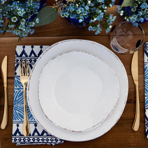 Vietri Melamine Lastra White Salad Plate