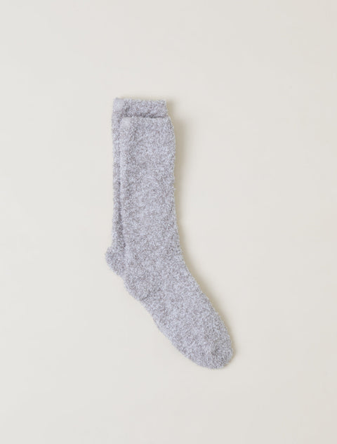 Barefoot Dreams CozyChic® Heathered Women's Socks Oyster/White