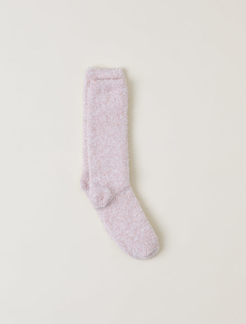 Barefoot Dreams CozyChic® Heathered Women's Socks Dusty Rose/White