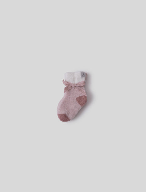 Barefoot Dreams CozyChic Lite® Baby Sock Stripe Set - Dusty Rose/Multi
