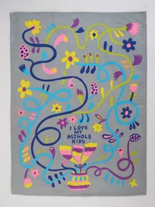Blue Q I Love My Asshole Kids Dish Towel