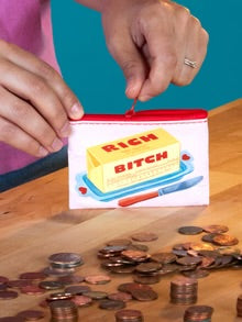 Blue Q Rich Bitch Coin Purse