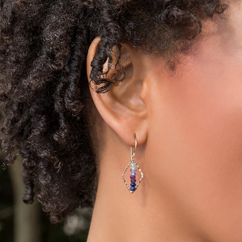 Laura J Lavender Bloom Earrings